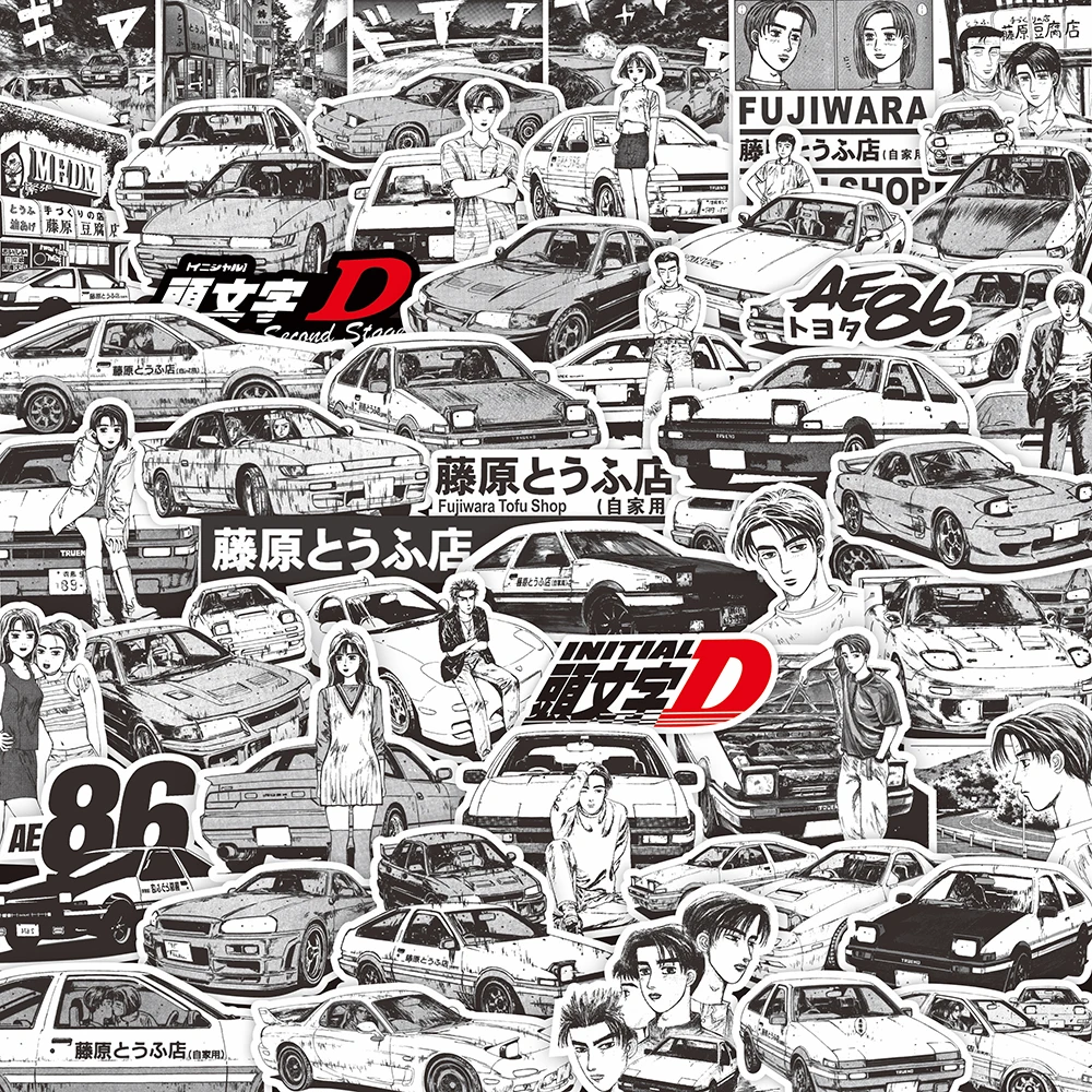Initial d аниме наклейки мультфильм