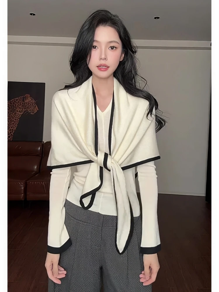 Треугольный шарф-шаль с женским - Фотография_2