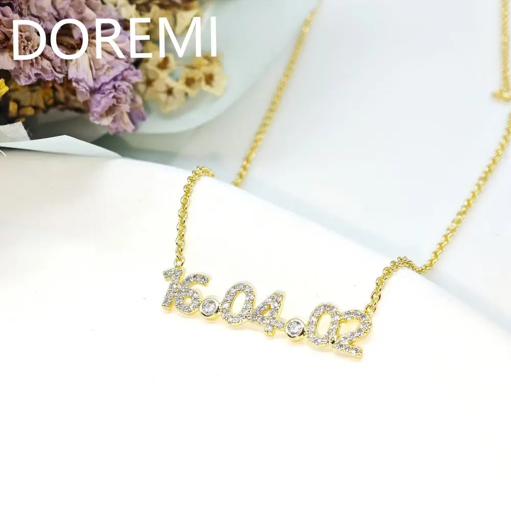 Doremi изящный 6 мм кулон с цифрами из фианита