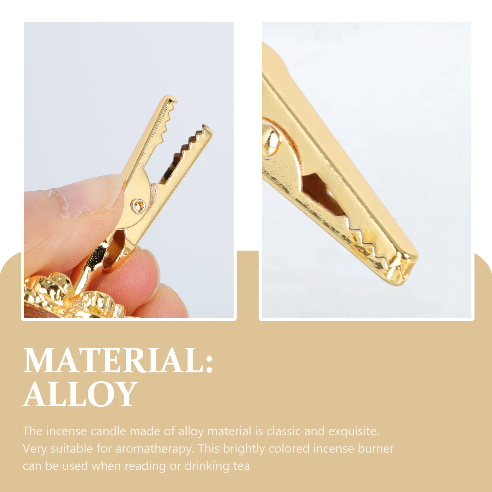 Позолоченный зажим для благовоний будда-гладкая ретро-форма для медитации