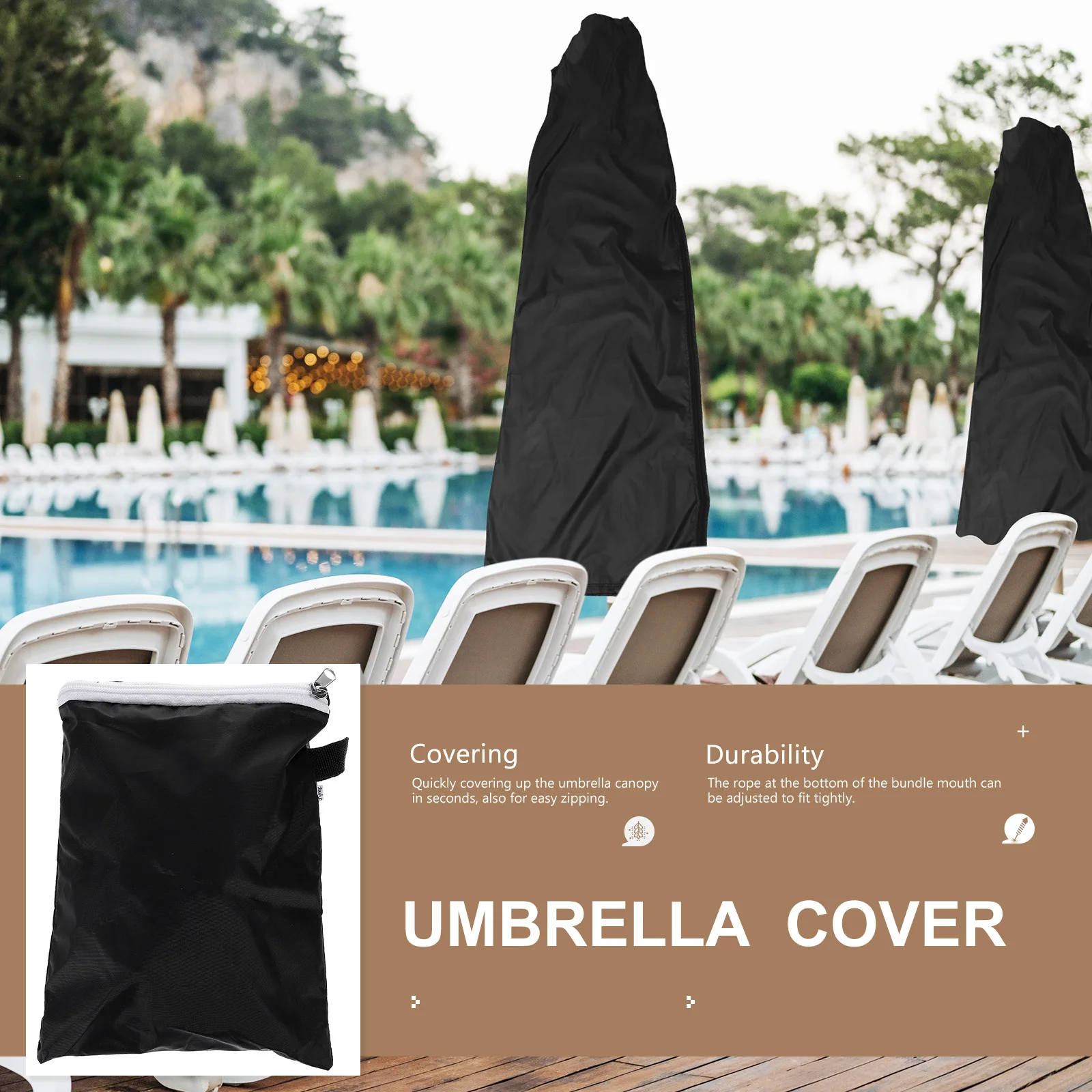 Водонепроницаемый чехол для зонта для патио - Фотография_5