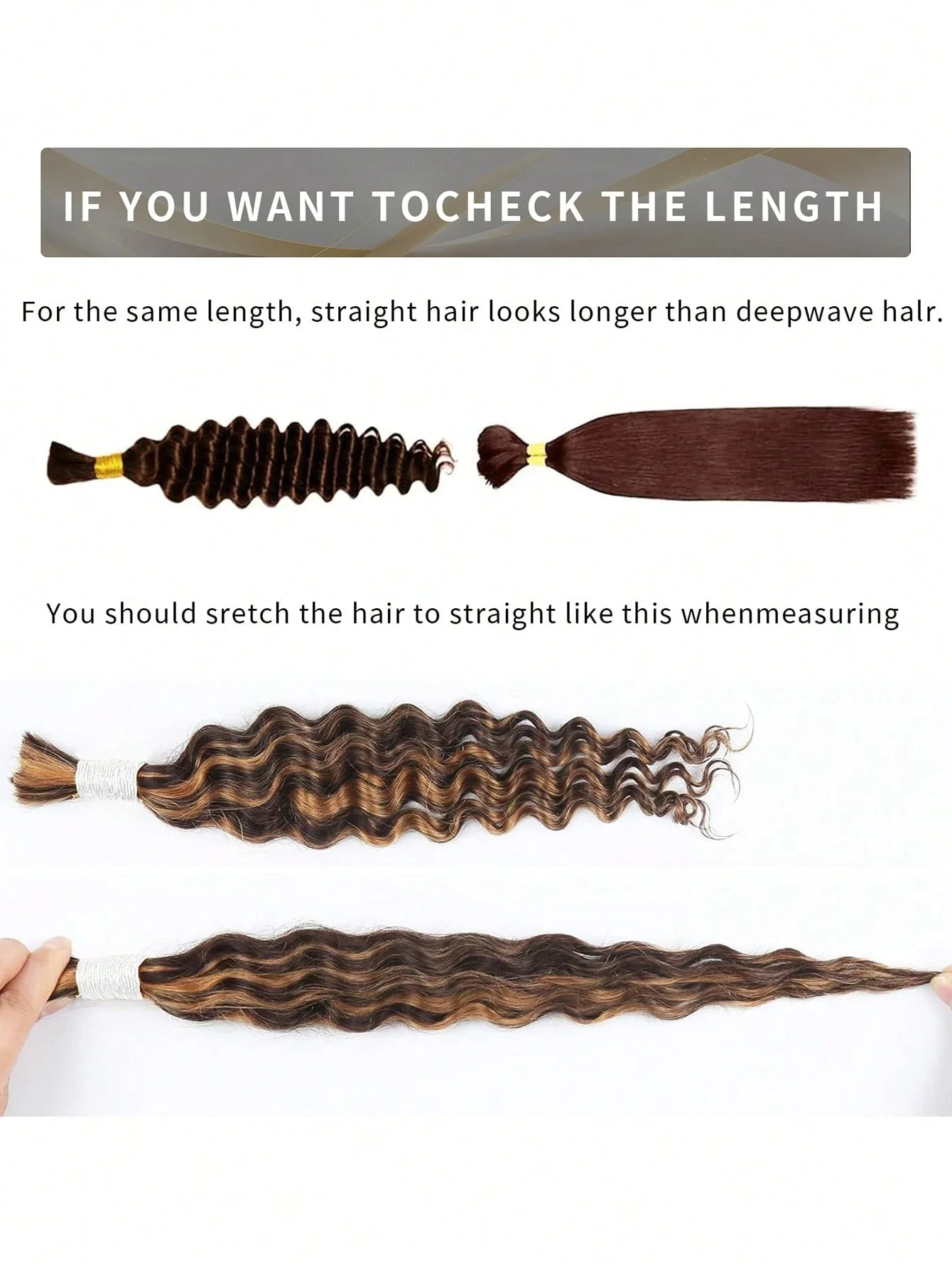 Water wave boho brads human braiding - Фотография_6
