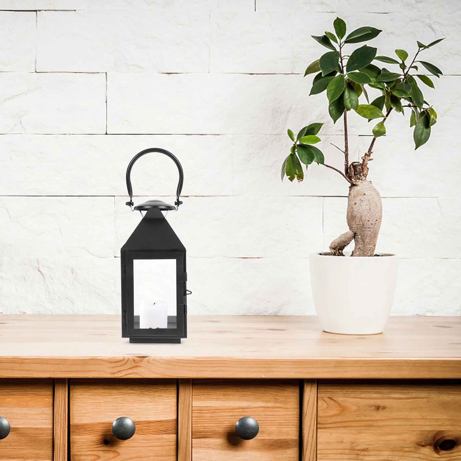 Железный художественный стеклянный подсвечник - Фотография_3