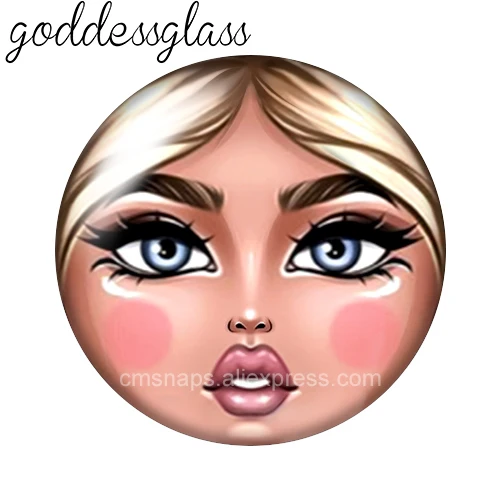 Красота девушка кукла лицо солнцезащитные очки девушка 10 шт - Фотография_6