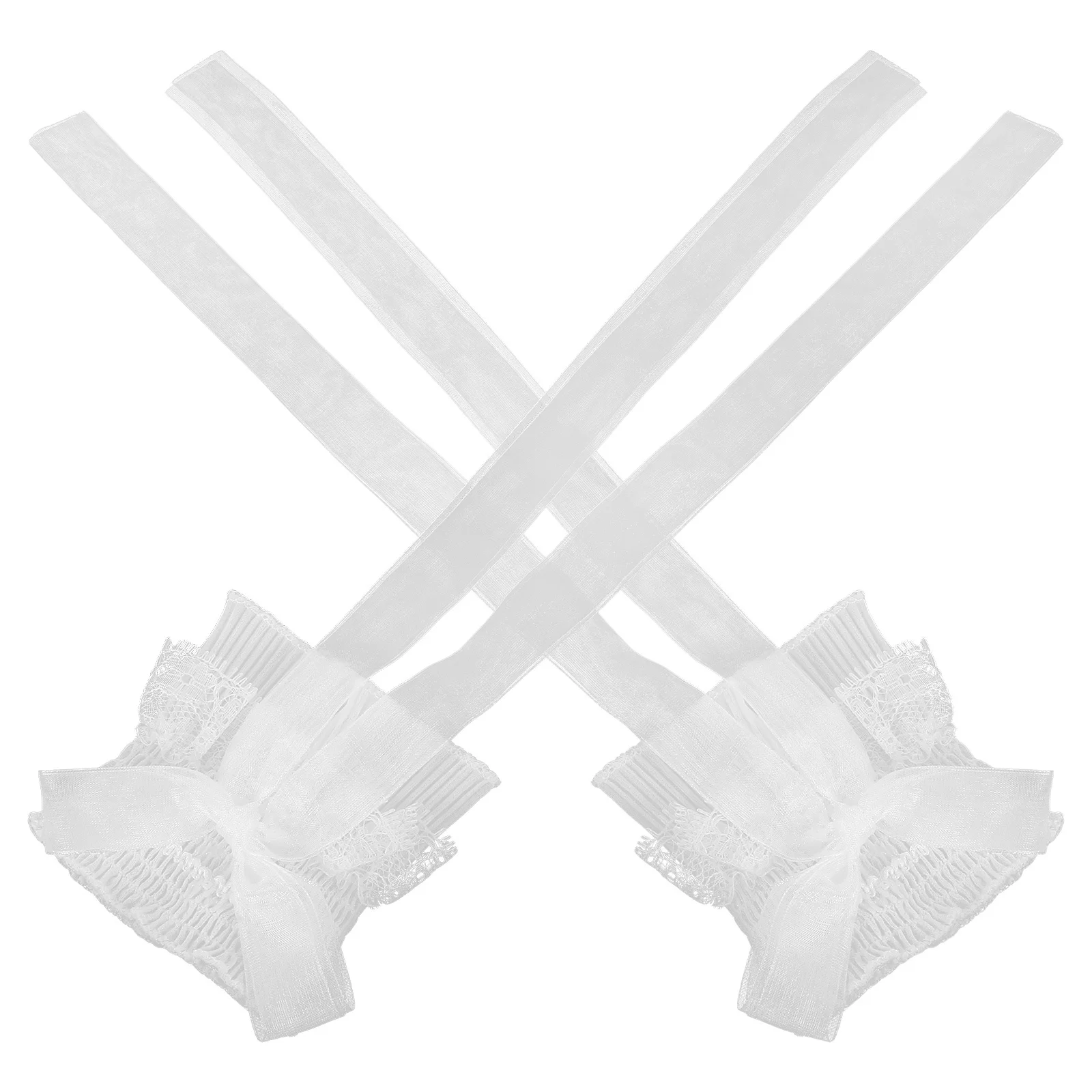 1 пара кружевных манжет с бантом в стиле лолиты