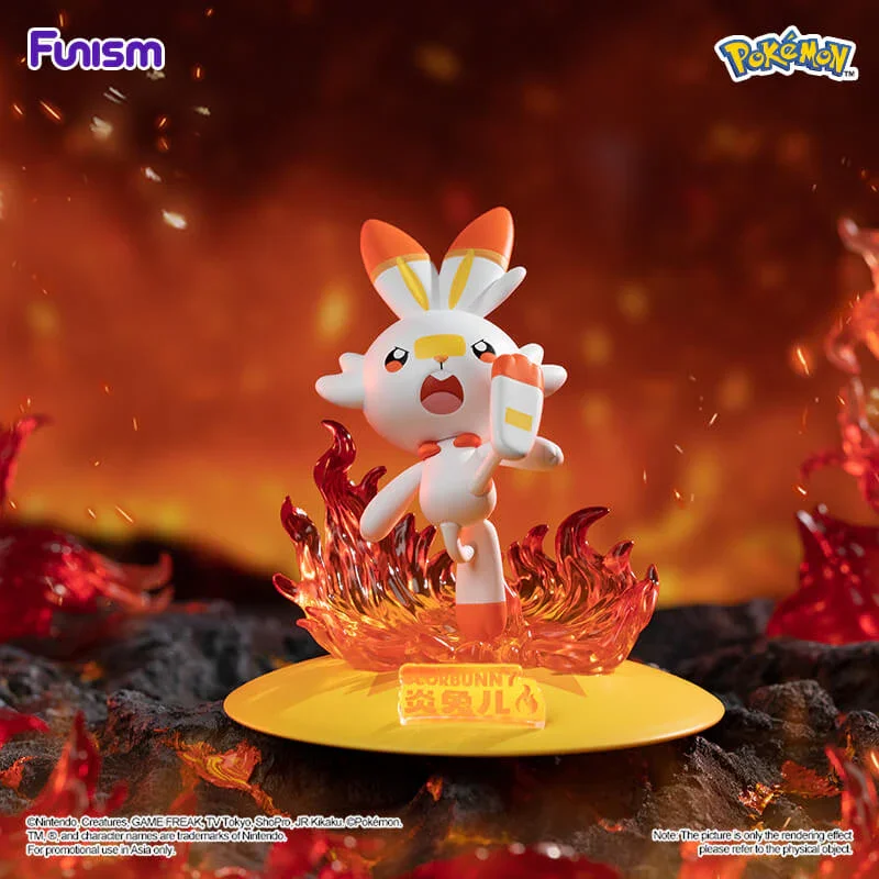 Funism pokemon scorbunny twinkmont фигурки пламенного кролика
