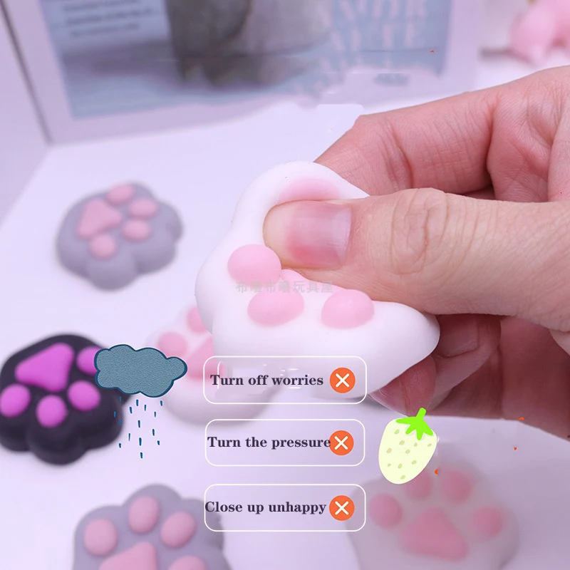 Kawaii mini squishy cat paw pinch - Фотография_2