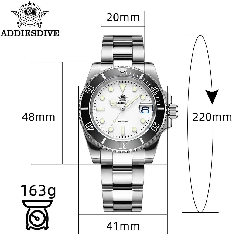 Мужские кварцевые наручные часы addiesdive - Фотография_6