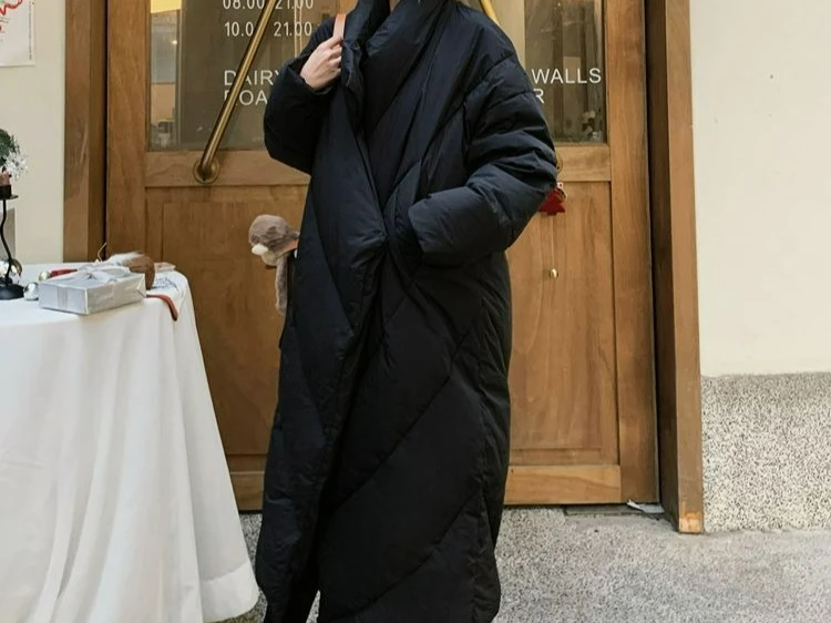 Года, зимняя толстая хлопковая куртка до колена - Фотография_4