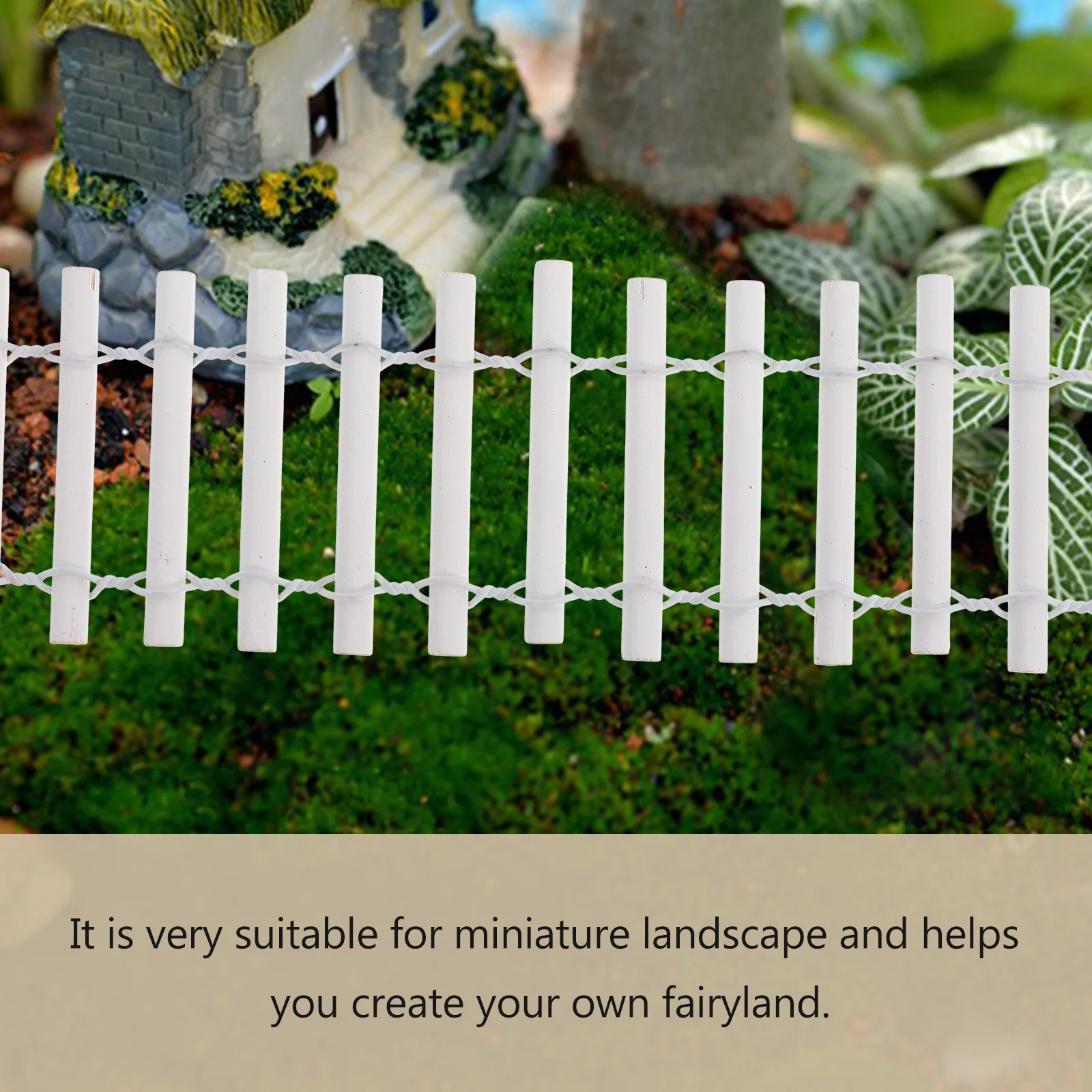 Мини-деревянный белый забор - Фотография_6