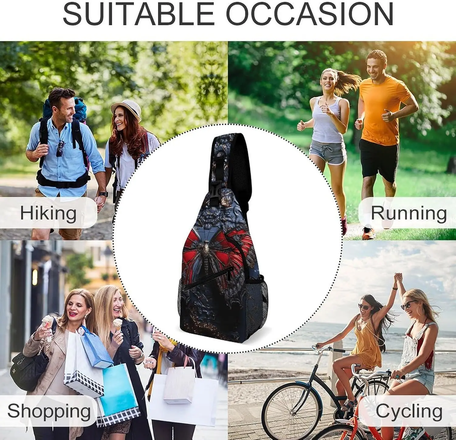 Рюкзак на слинге с красной бабочкой - Фотография_5