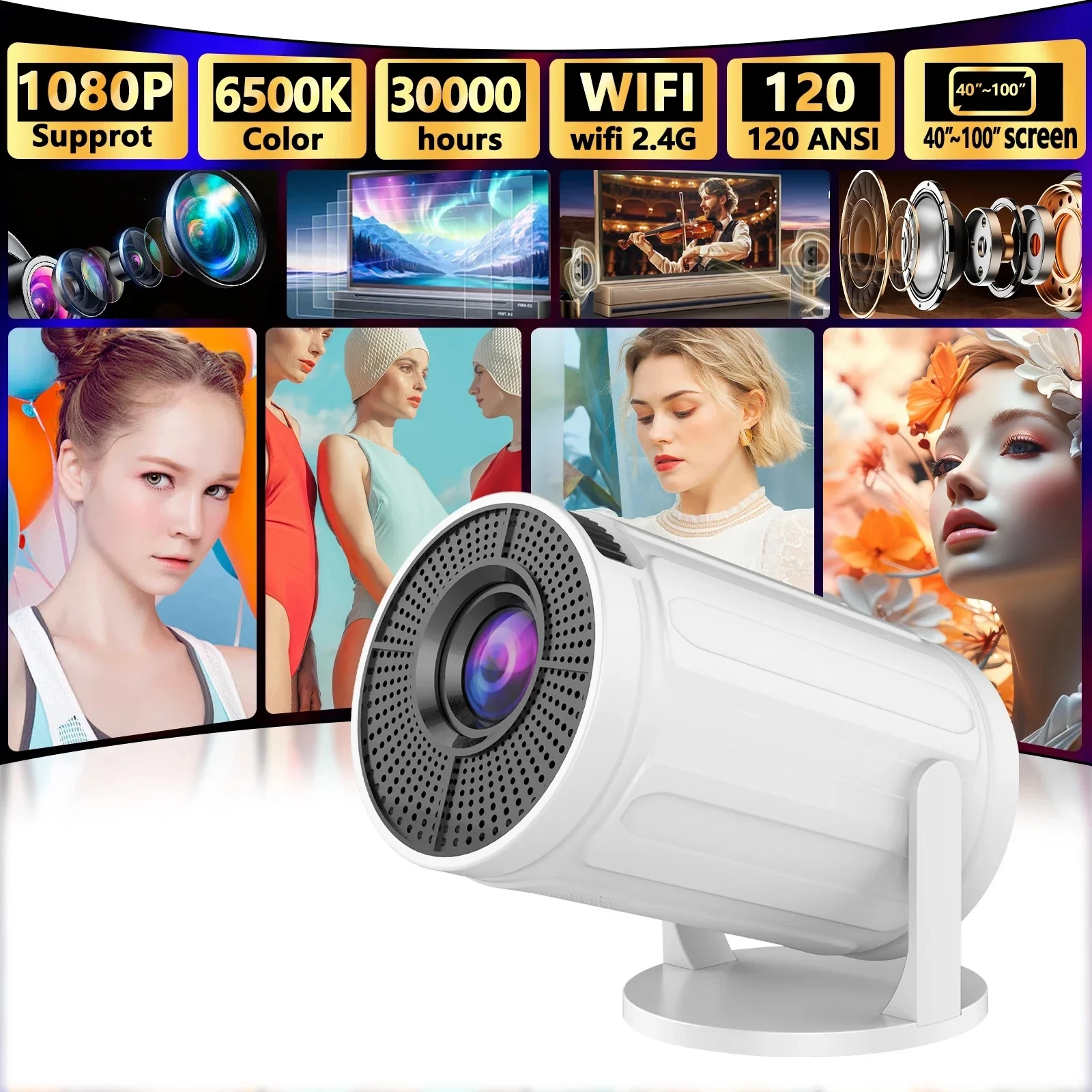 Проектор rusmr ry008 pro 4k android dual wi-fi6 290ansi allwinner h713 bt5