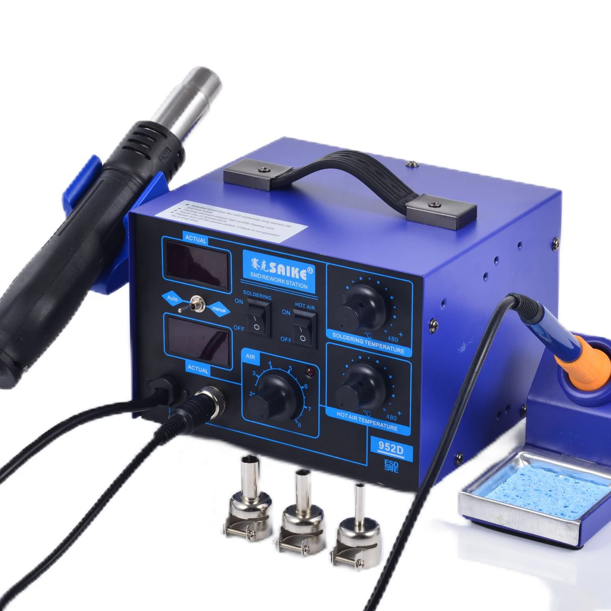 Saike 952d паяльная станция 2 в 1 - Фотография_3