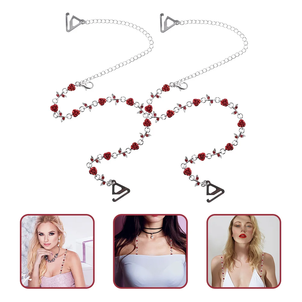 1 пара женских бретелей для бюстгальтера со стразами