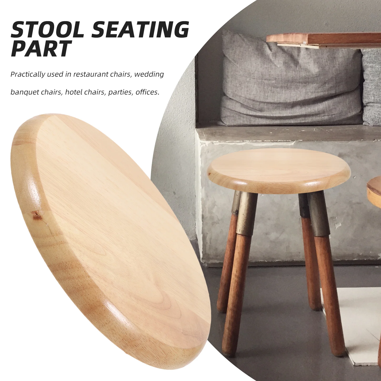 Solid wood round stool seat 29 - Фотография_4