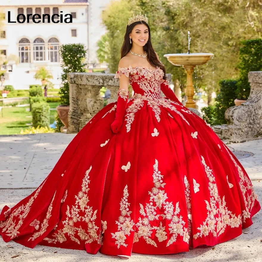 Lorencia бархатное красное платье