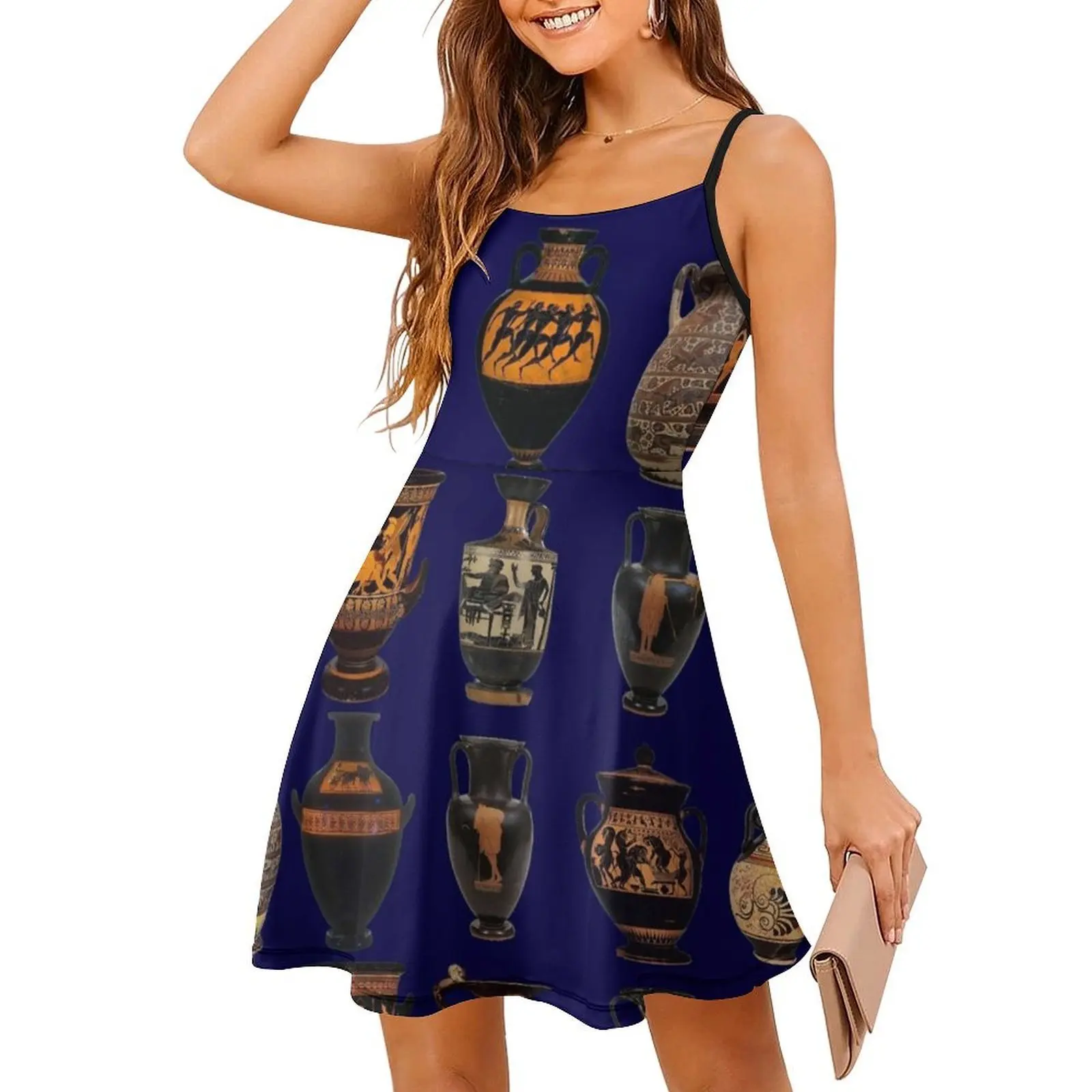 Богемное платье без рукавов с греческими урнами для женщин - Фотография_3