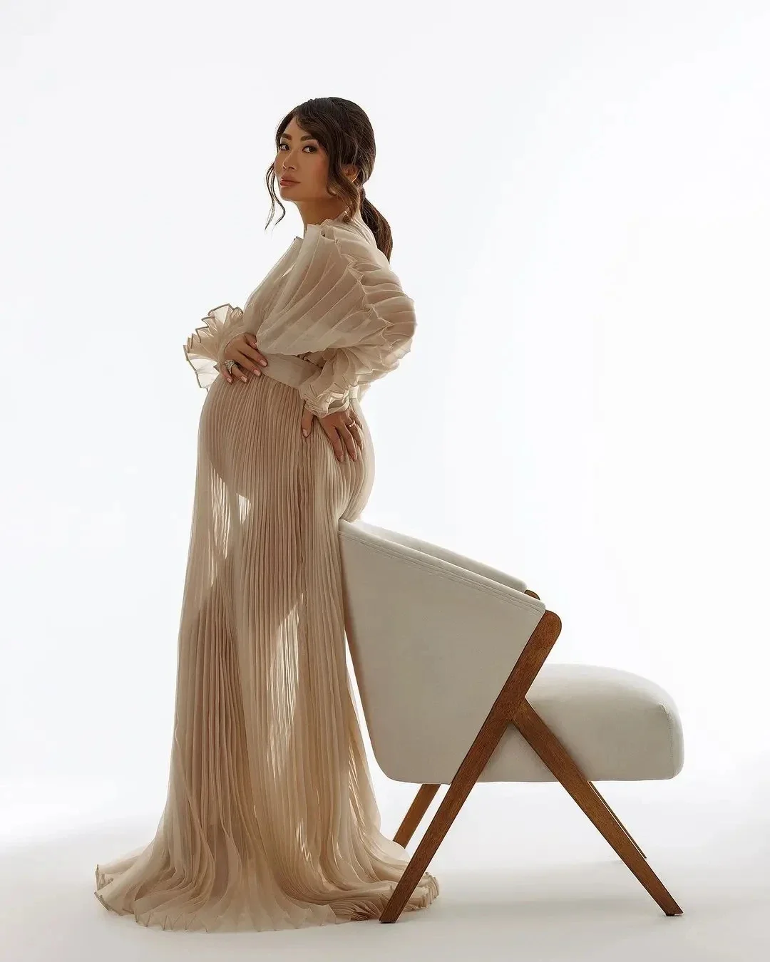 Модные прозрачные плиссированные - Фотография_3