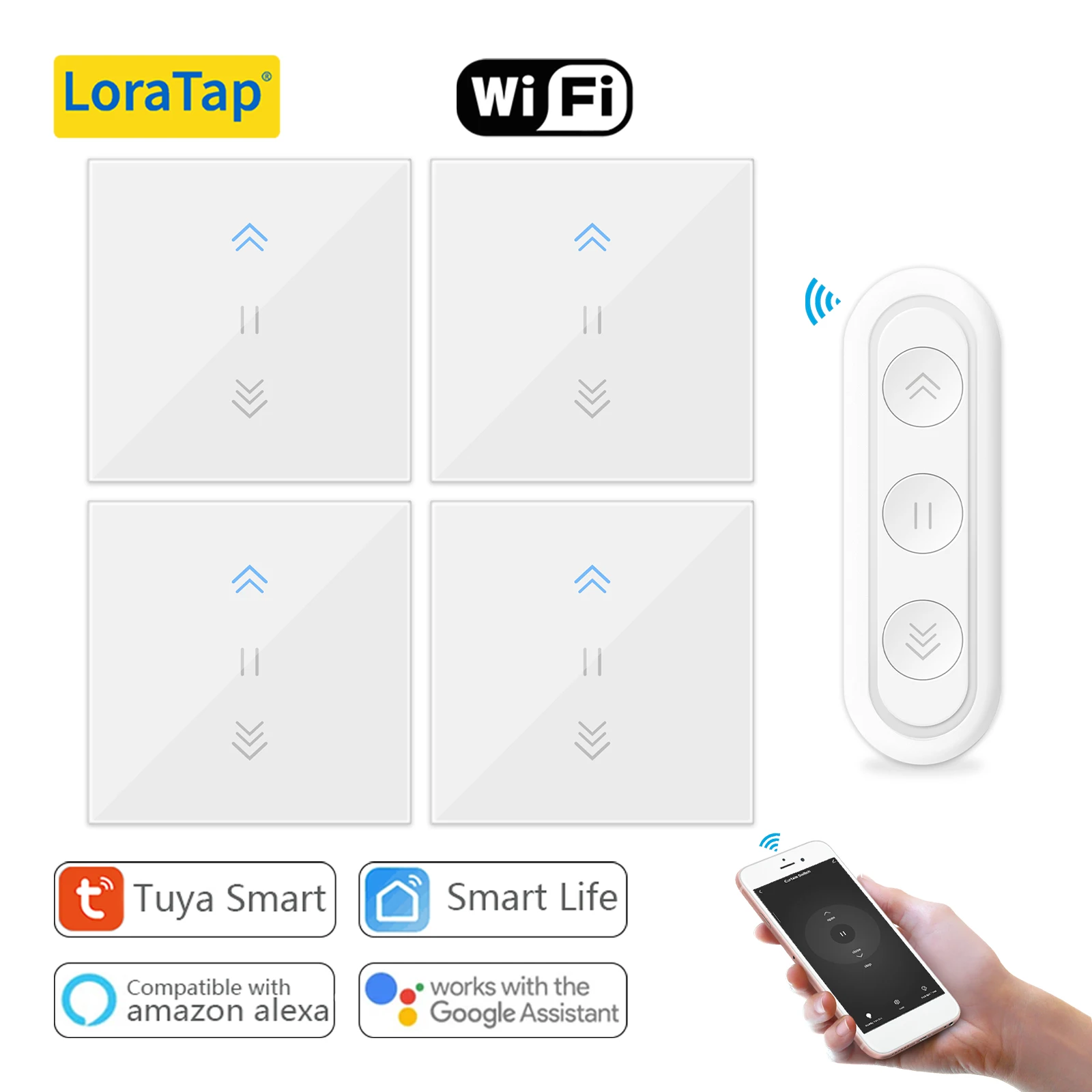 Loratap tuya переключатель штор