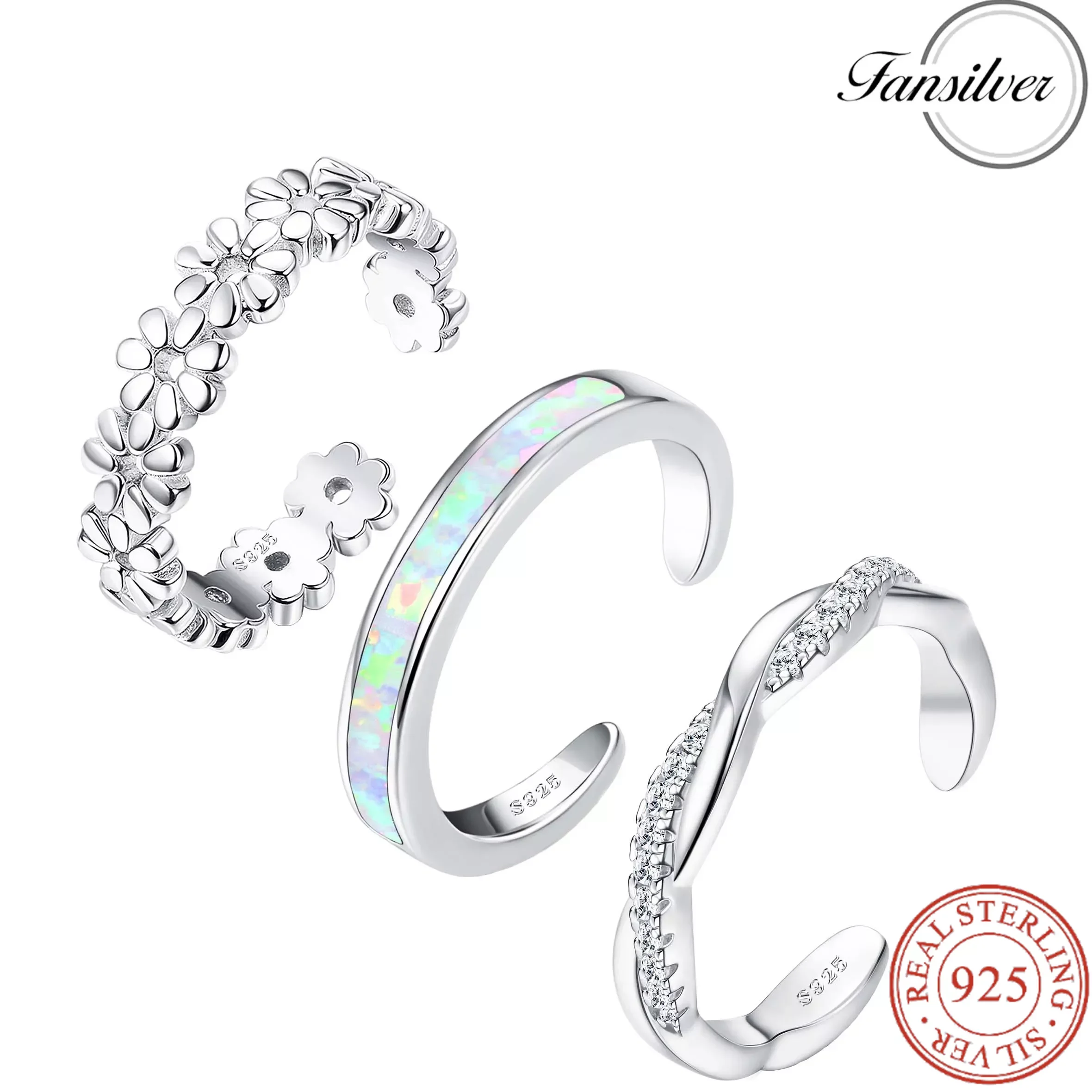 Fansilver s925 кольца на палец