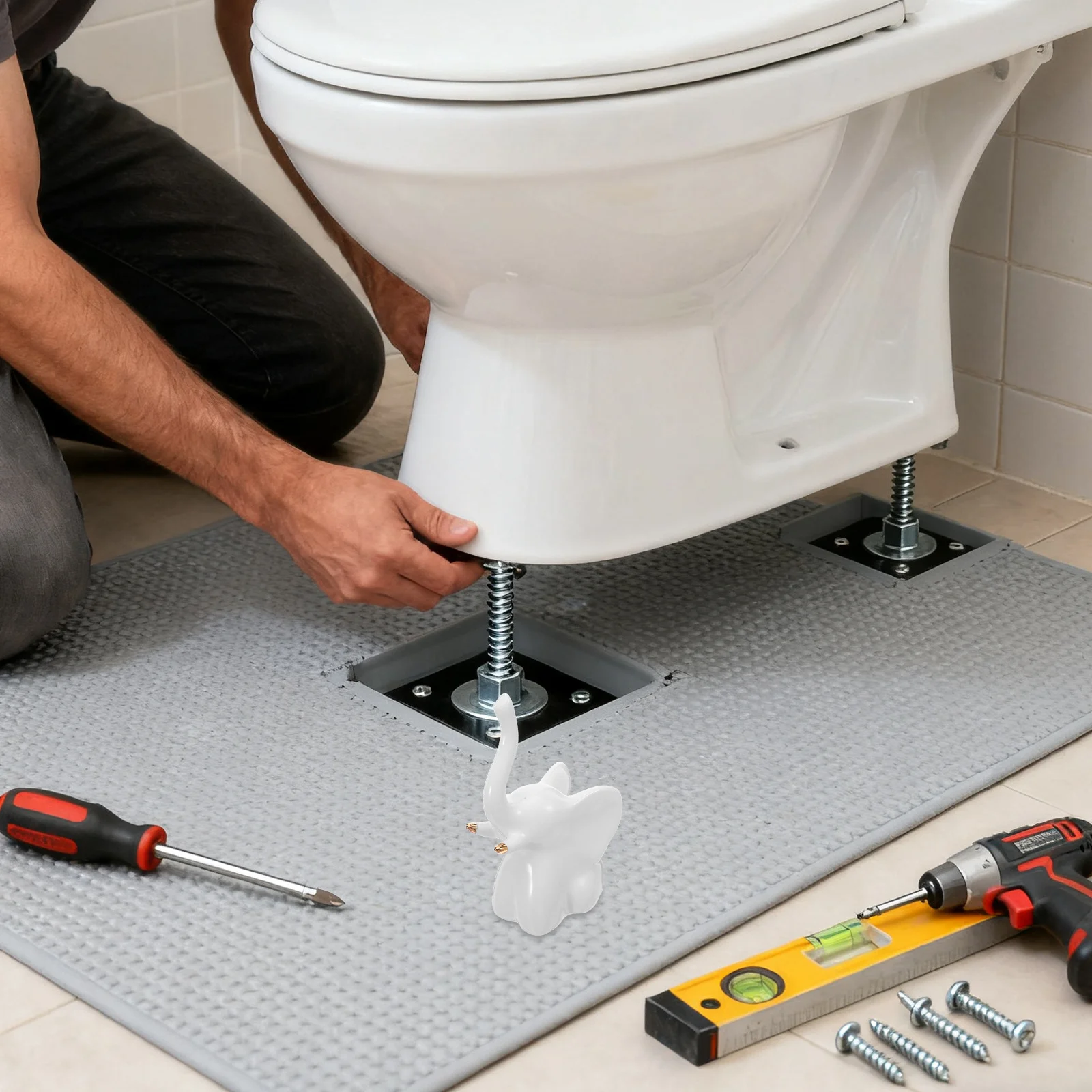 Керамические чехлы на болты для унитаза с животными