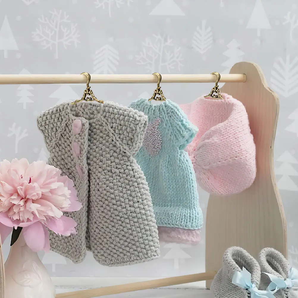 Миниатюрные металлические вешалки для кукольного домика - Фотография_3