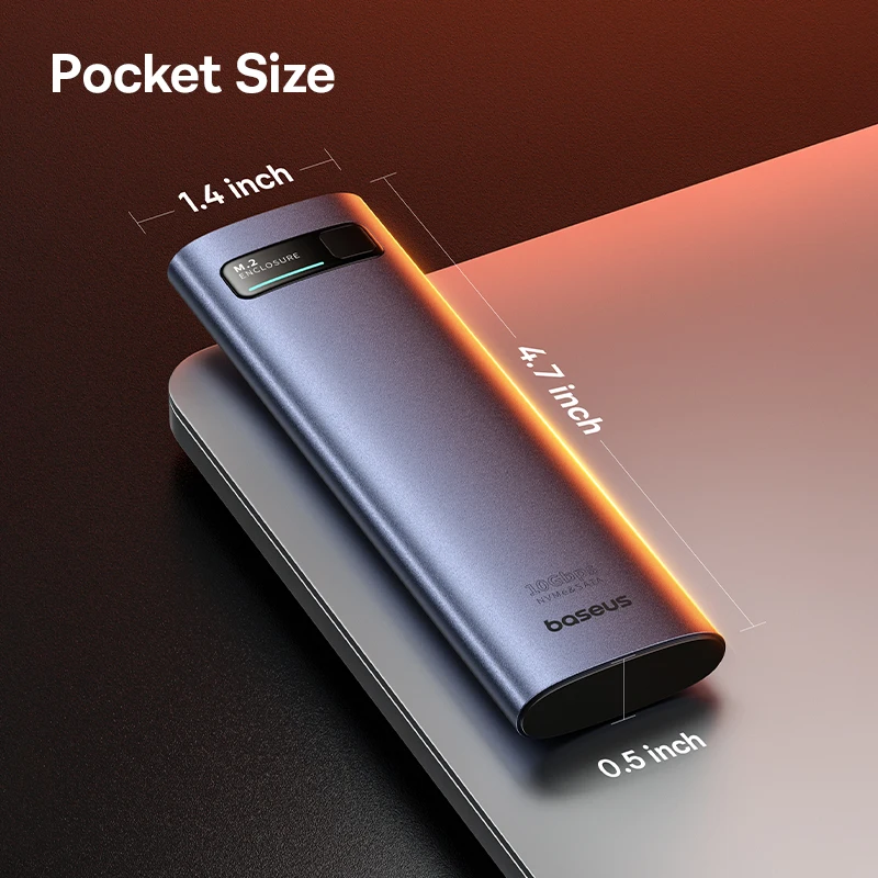Корпус ssd baseus m2 nvme sata dual protocol 10 гбит/с m - Фотография_6