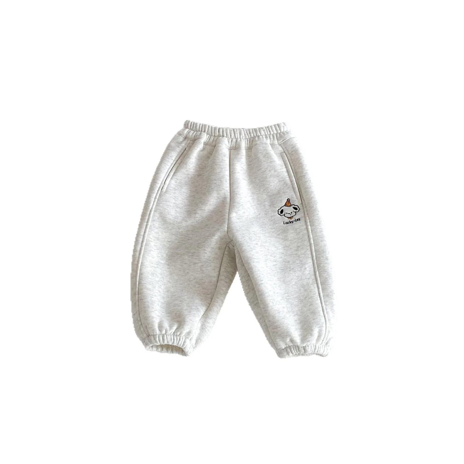 Зимние новые бархатные толстые теплые штаны для малышей - Фотография_6