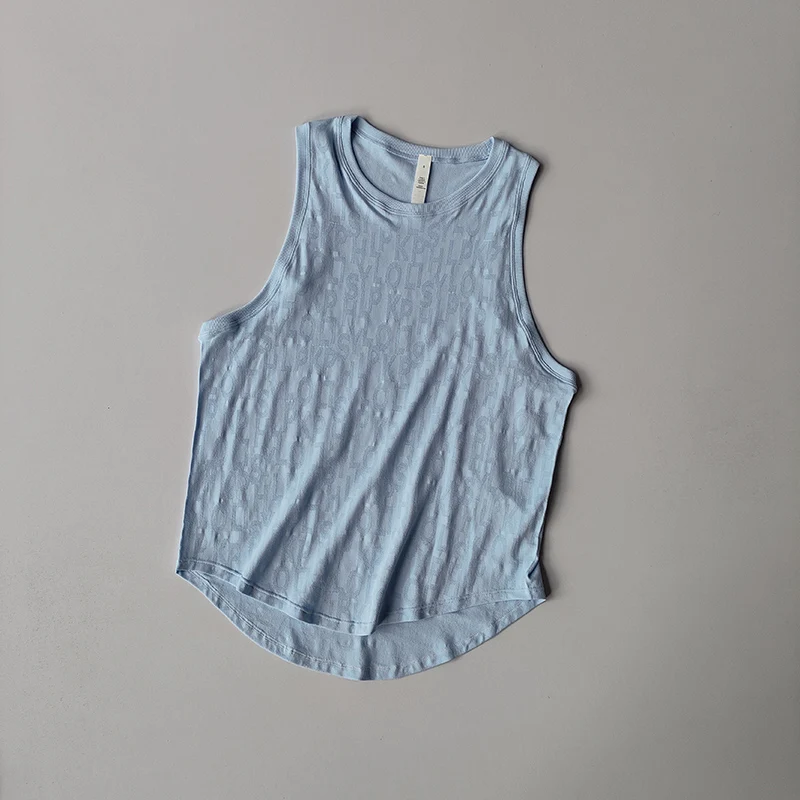 Новая спортивная блузка для пилатеса без рукавов для женщин - Фотография_4