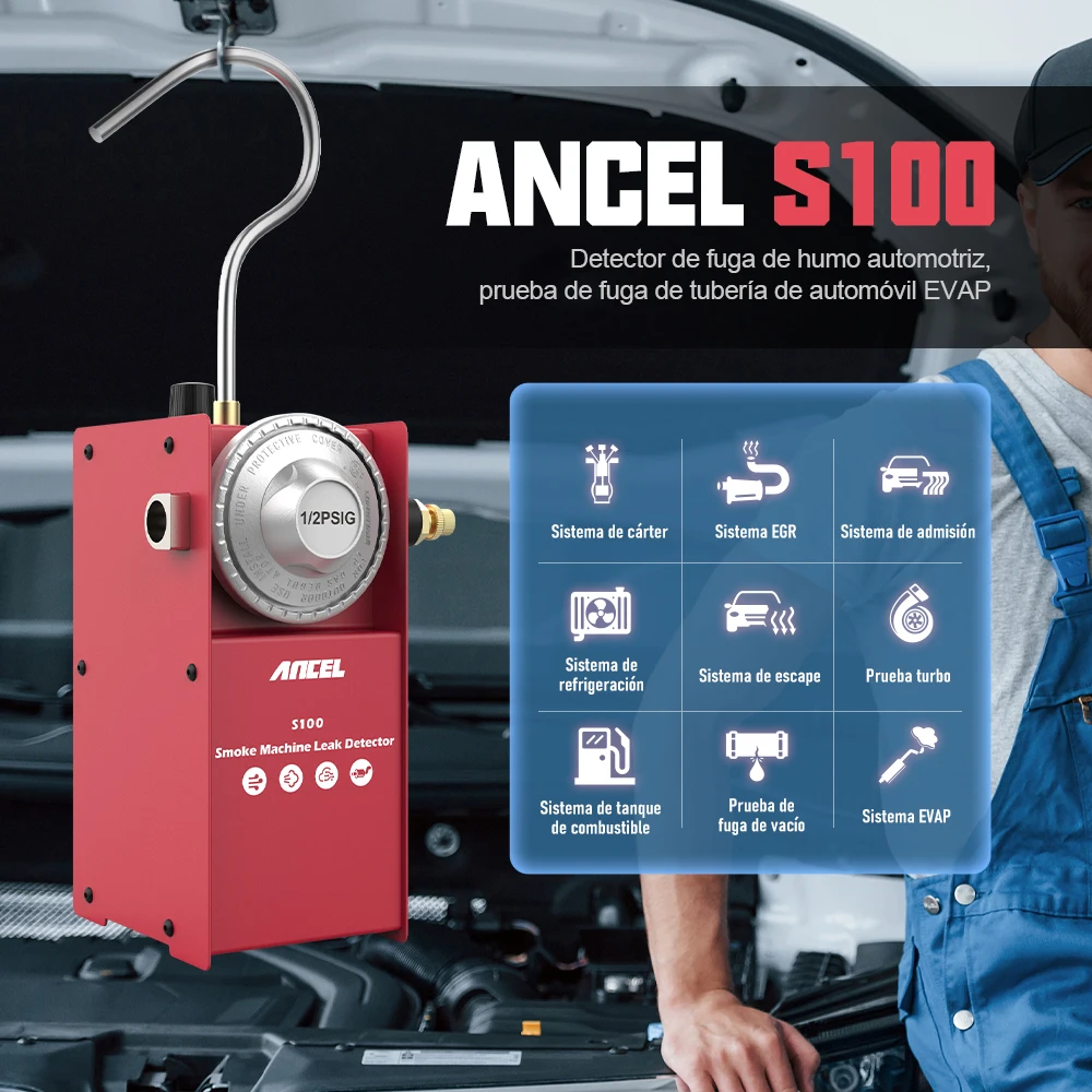 Автомобильный детектор утечки дыма ancel s100 - Фотография_5