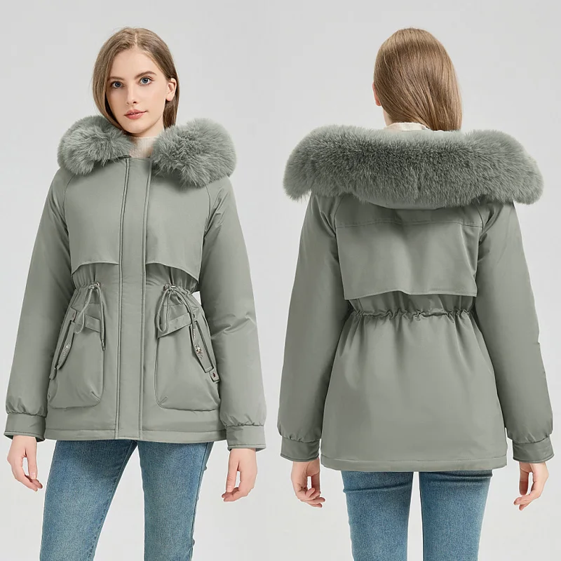 Высококачественная женская зимняя теплая хлопковая куртка - Фотография_2