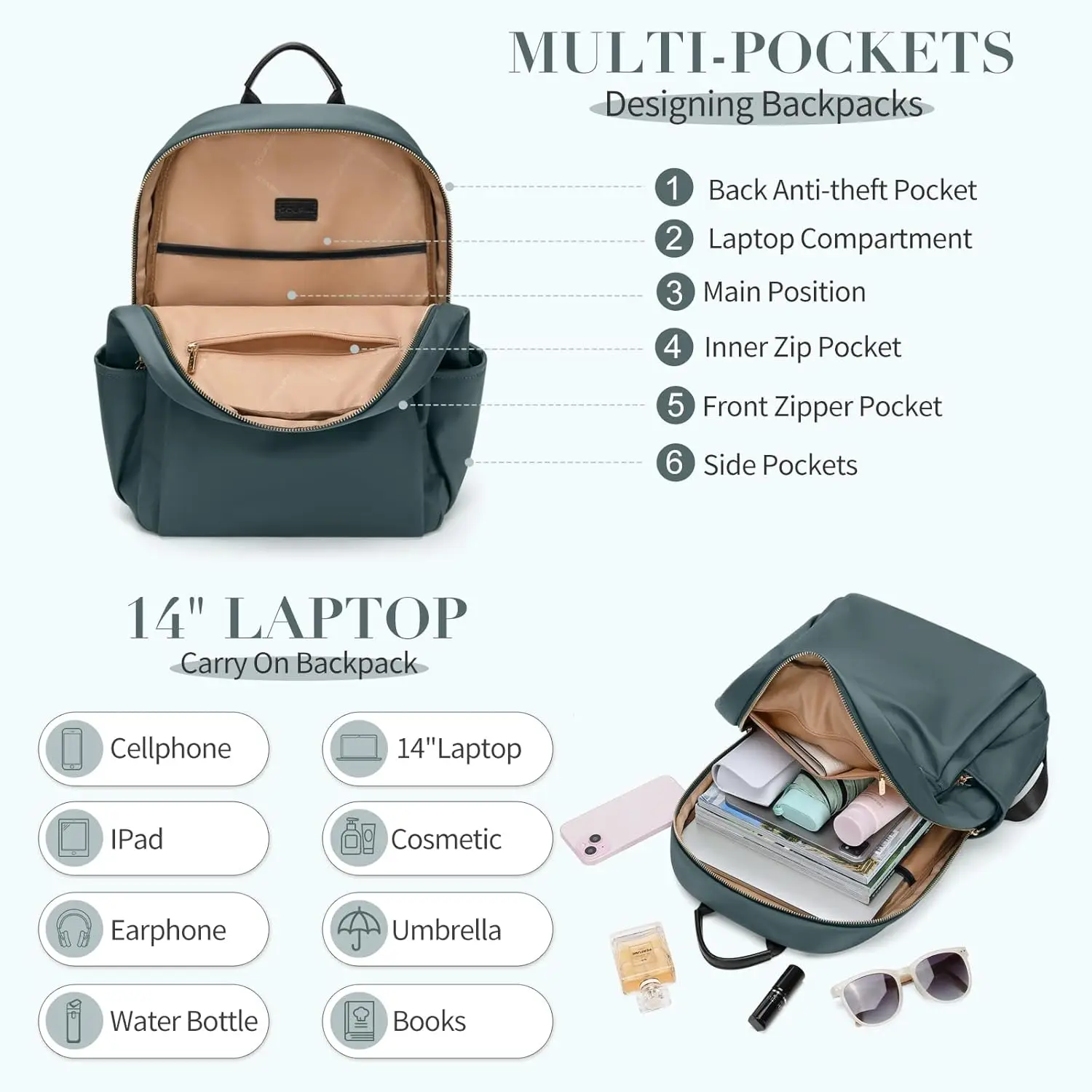 Golf supags стильный рюкзак для ноутбука для женщин - Фотография_4