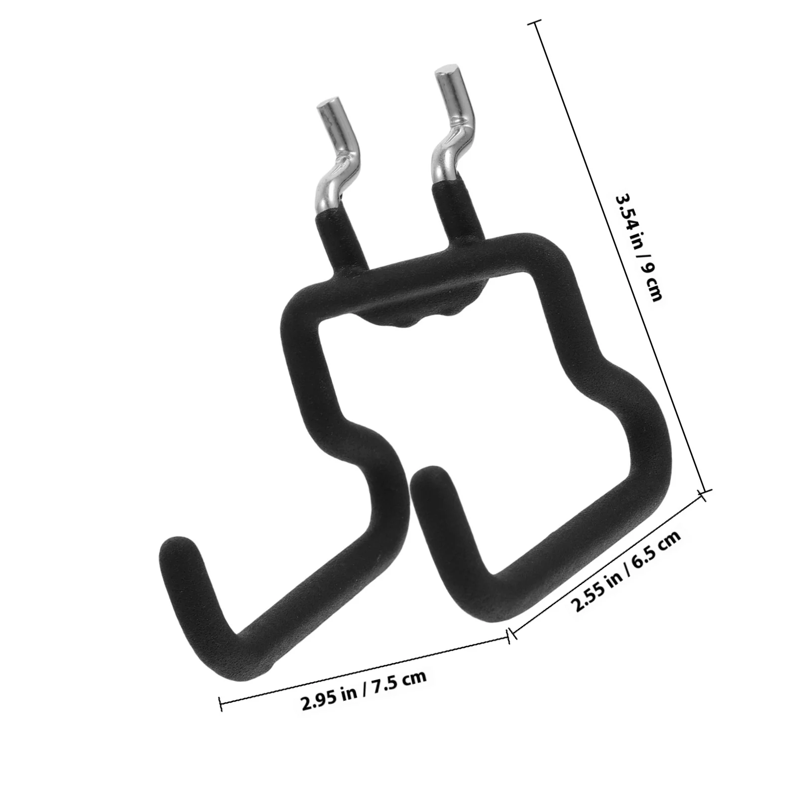 Белые металлические вешалки для перфорированной доски - Фотография_3