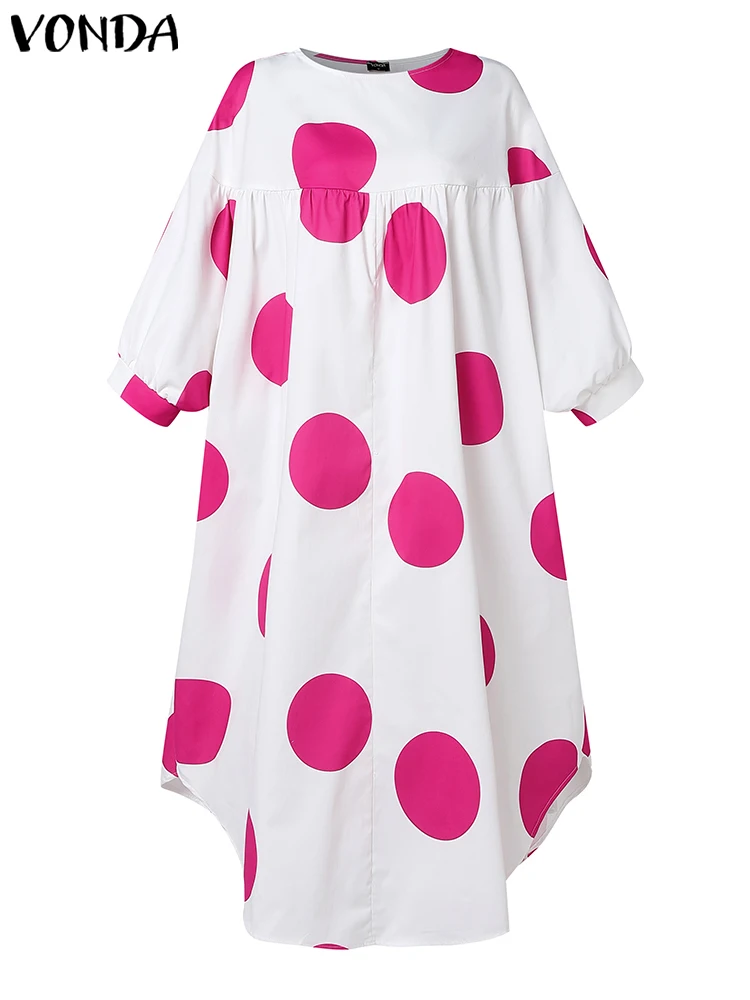 Женское платье больших размеров vonda в горошек - Фотография_4