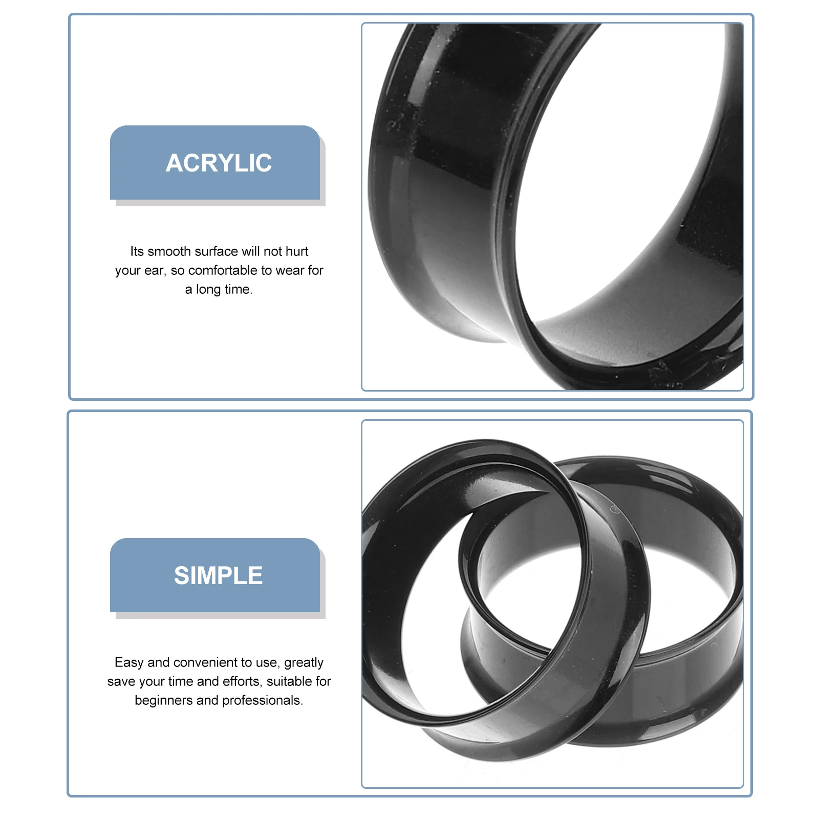 Акриловые растягивающиеся ушные туннели - Фотография_6