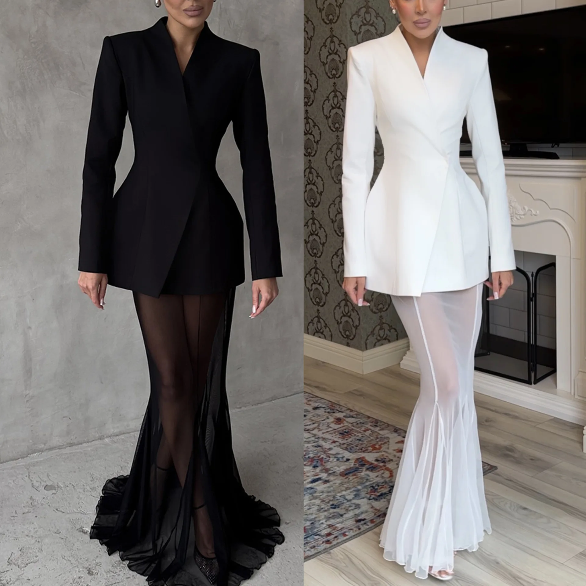 Весенние новые атласные топы с длинными рукавами