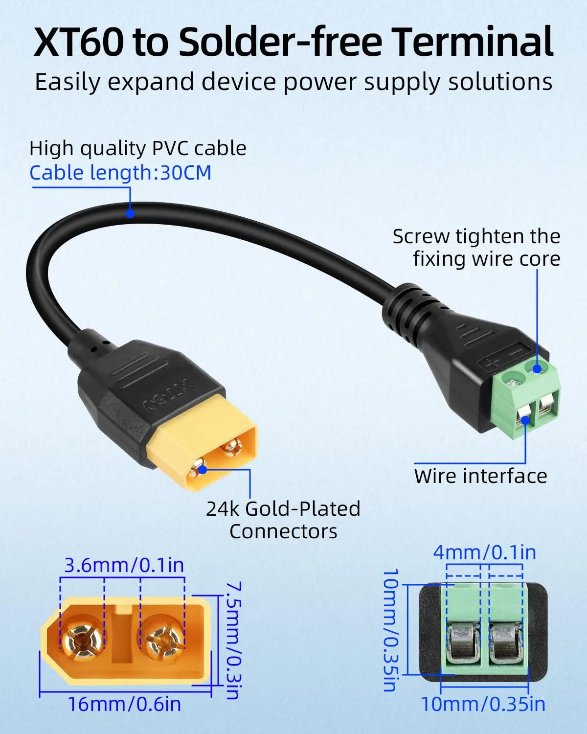 Фута xt60 «папа» на 2-контактный - Фотография_2