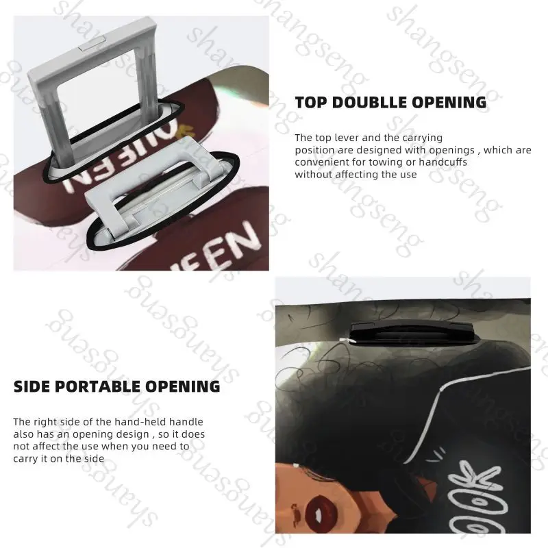 Утепленный чехол для багажа с рисунком черной девушки - Фотография_3