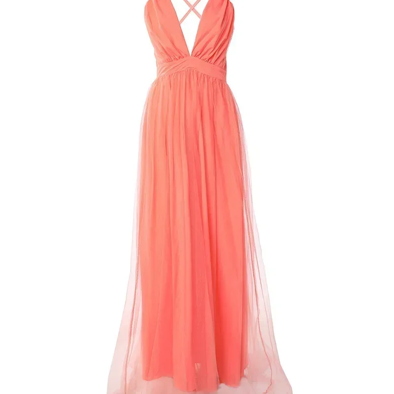 Женское вечернее платье с высокой талией длиной до пола - Фотография_4