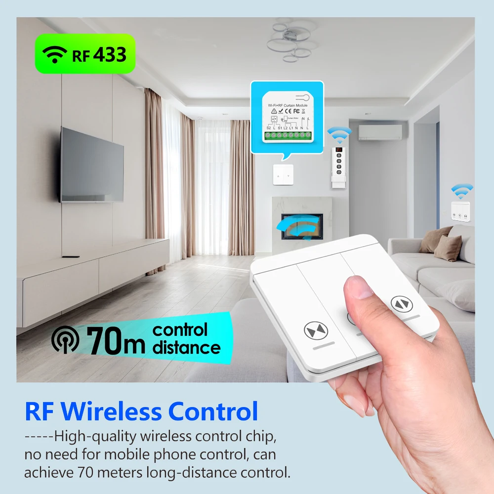 Умный переключатель для штор tuya wi-fi - Фотография_5