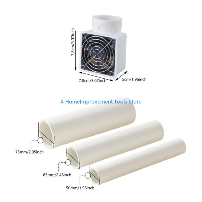 Мощный трубопроводный вытяжной вентилятор 12 в - Фотография_6