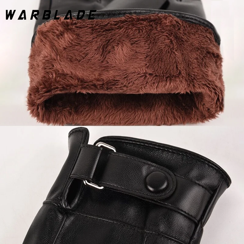 Модные мужские зимние уличные теплые водонепроницаемые перчатки - Фотография_5