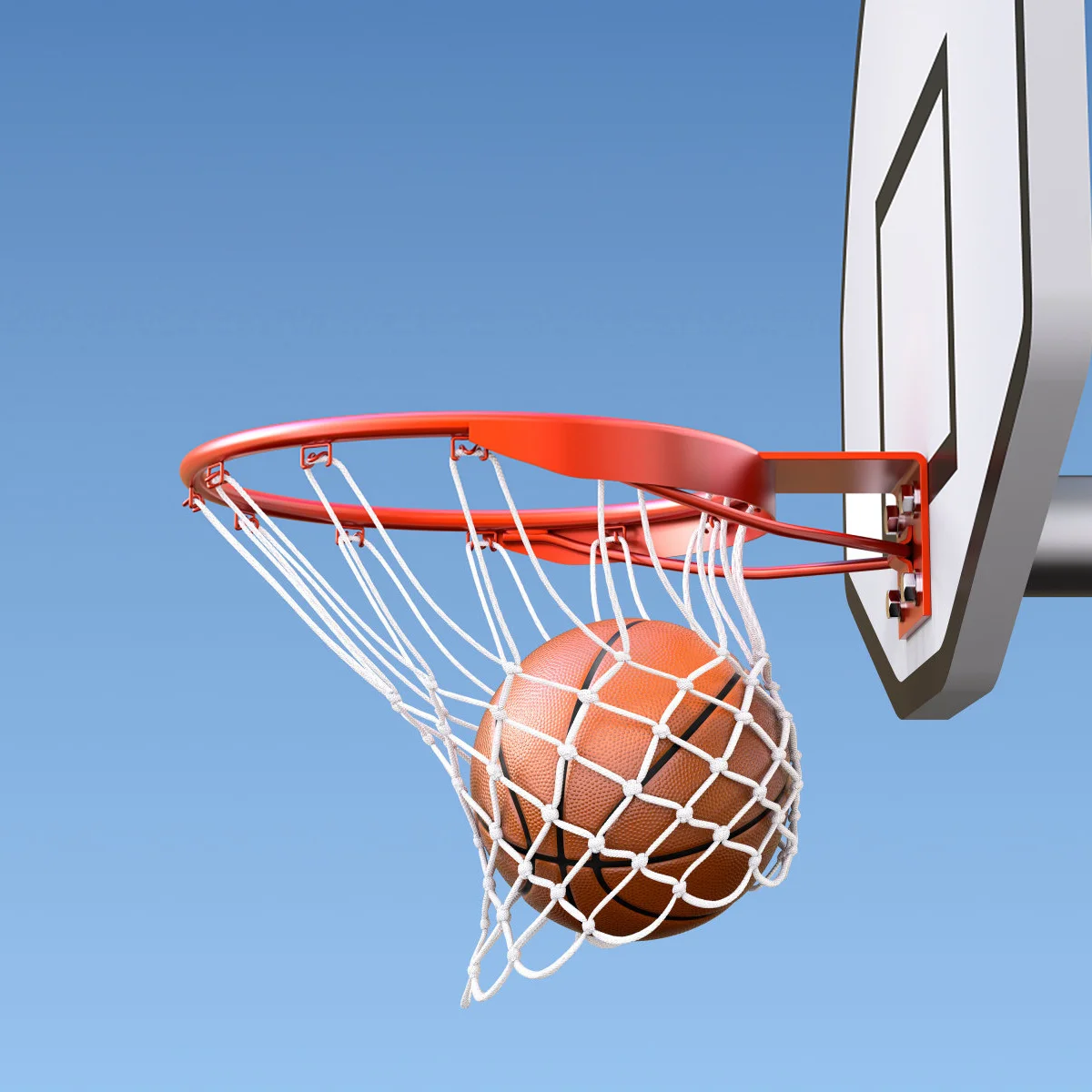 12-петлевая нейлоновая баскетбольная сетка