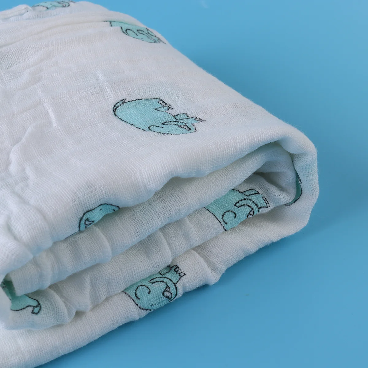 Мягкое муслиновое хлопковое детское пеленальное одеяло - Фотография_4