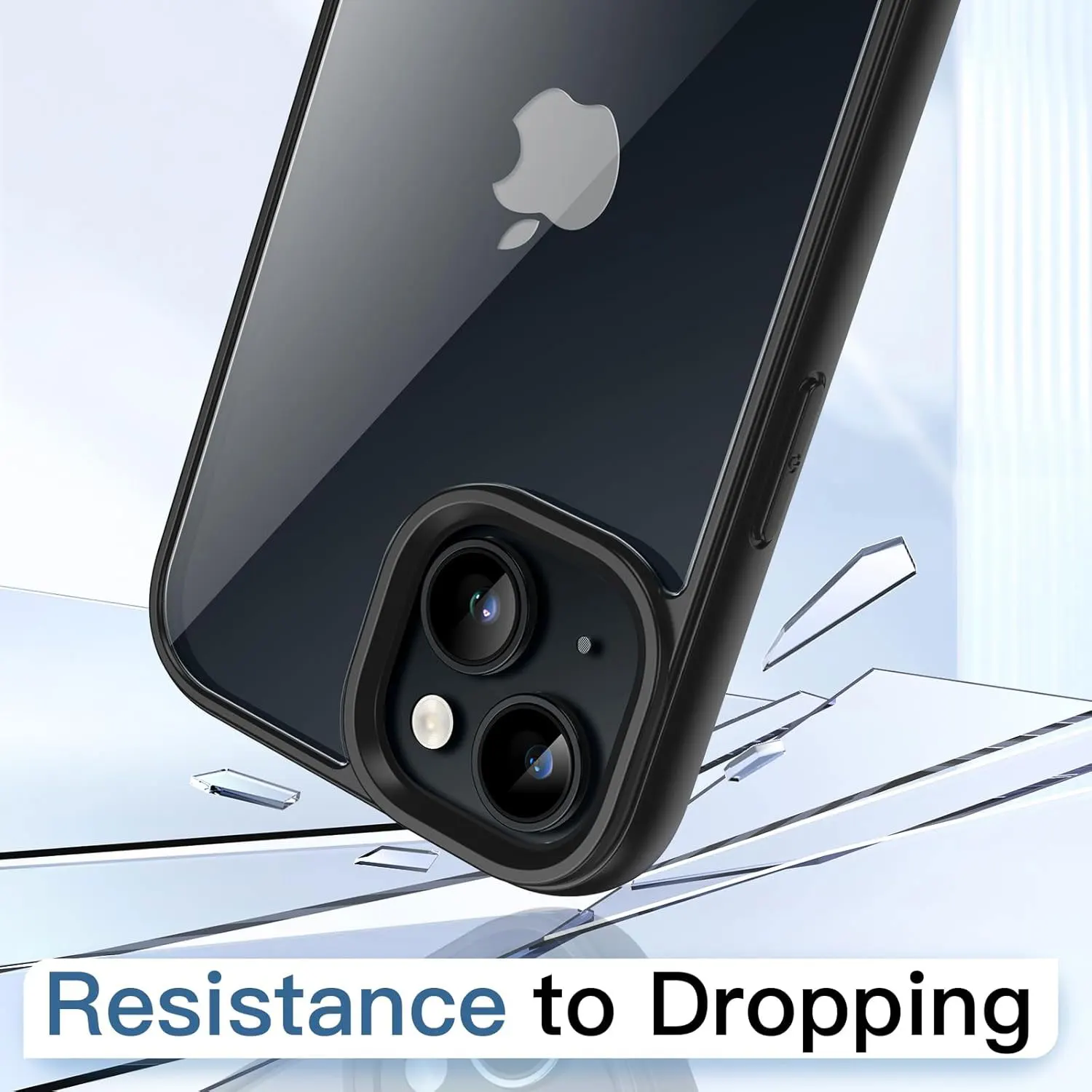 Прозрачный противоударный чехол с цветной задней частью для iphone 16 - Фотография_2