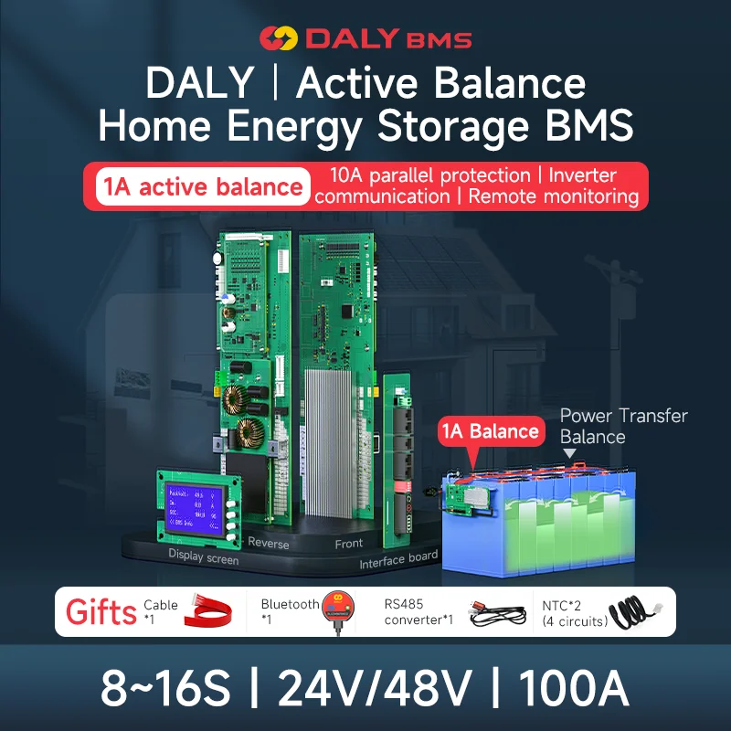 Daly smart lifepo4 bms 8s 24v 16s