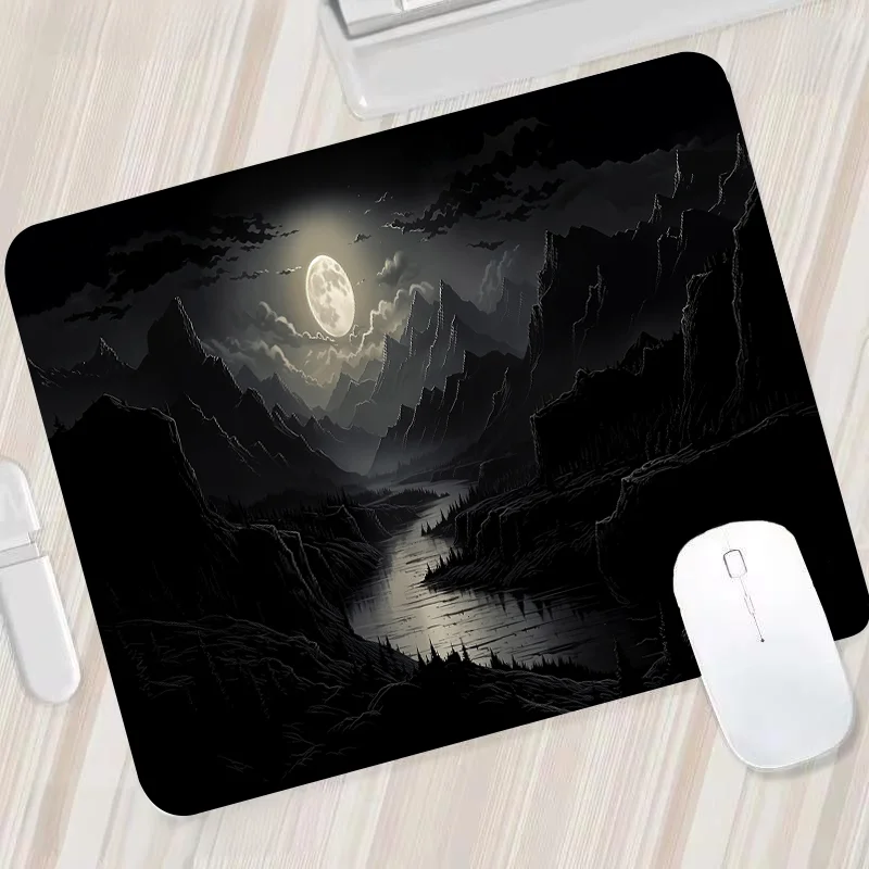 Большой крутой коврик для мыши night moonlight для ноутбука - Фотография_3