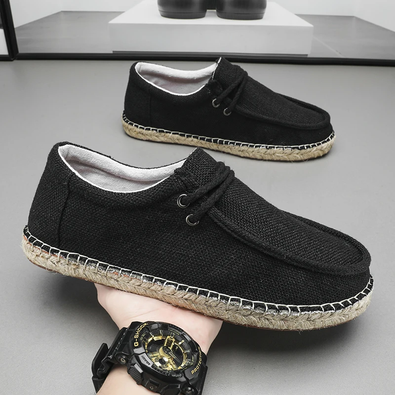 Холщовые туфли ручной работы для мужчин - Фотография_3