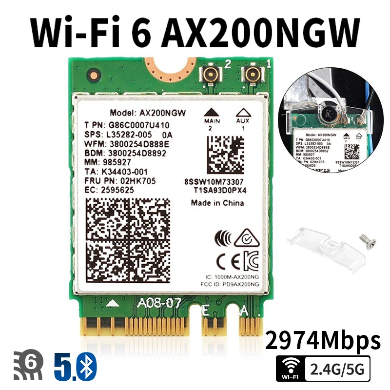 Wi-fi 6 ax200 bluetooth 5