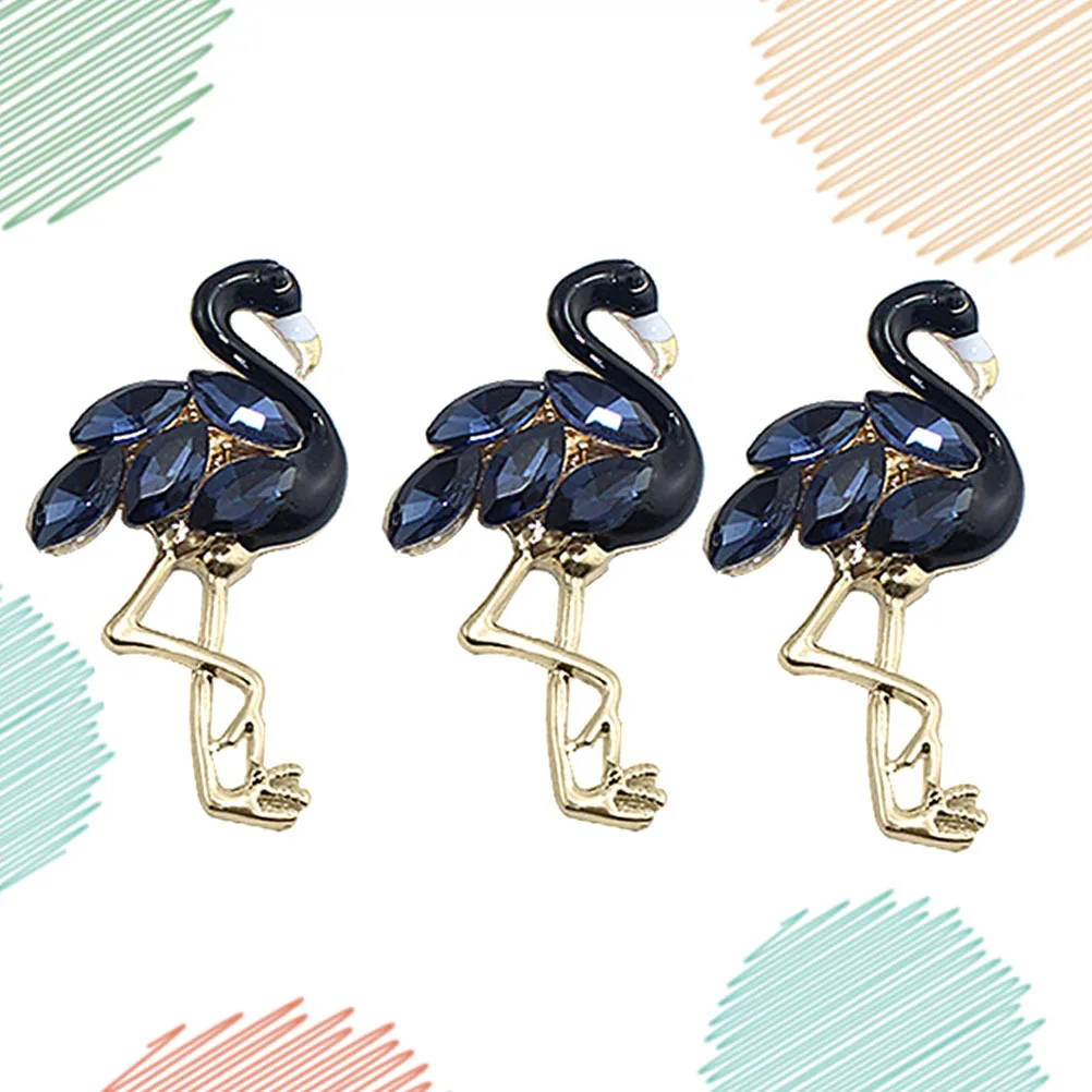 Украшения в виде черного лебедя со стразами - Фотография_2